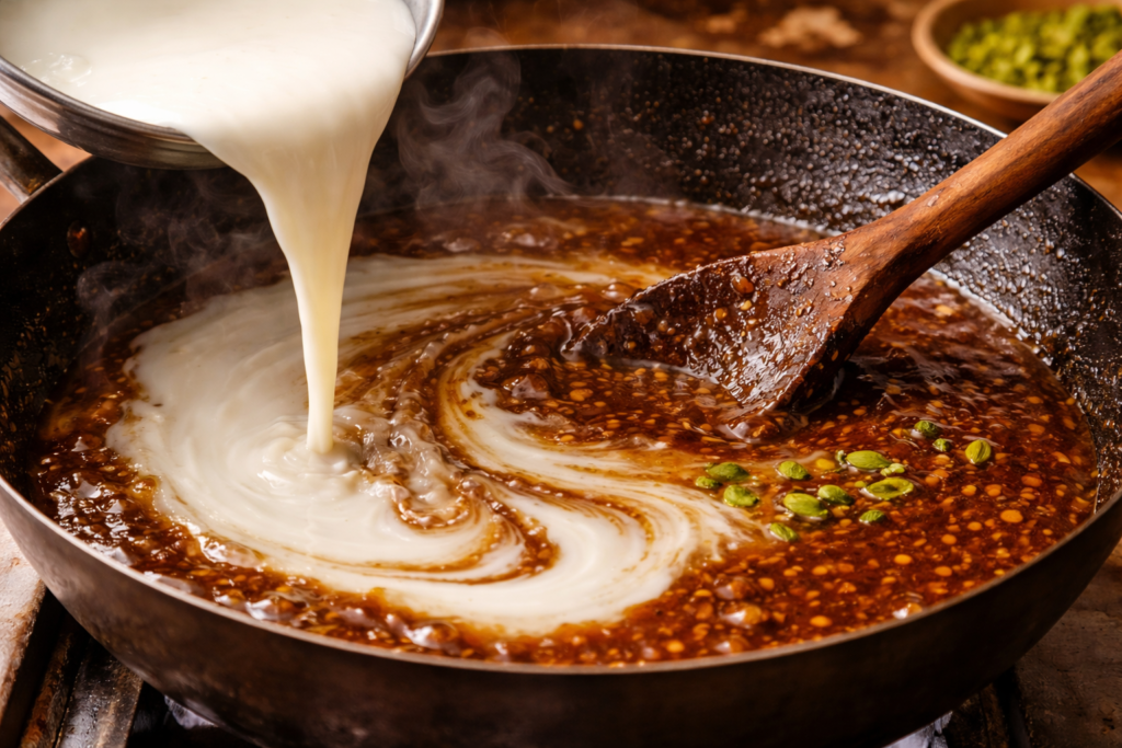 Step-by-Step Preparation Method for Sri Lankan Kalu Dodol
