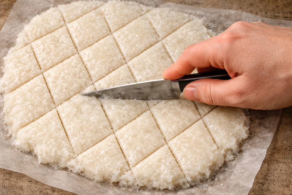 Sri Lankan aluwa Cutting into diamond shapes