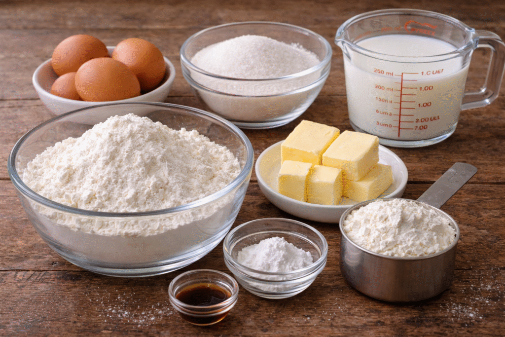 Ingredients for Milk cake