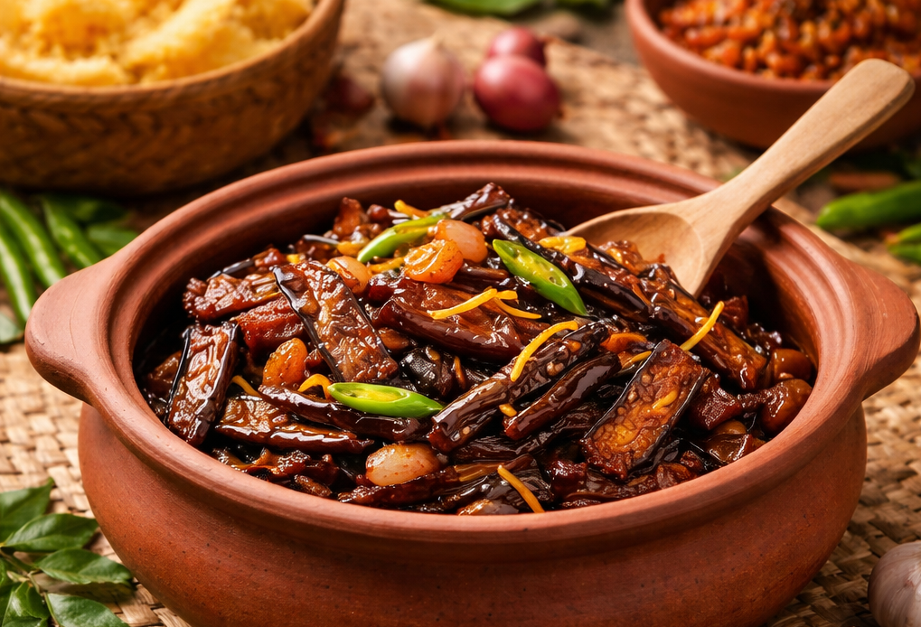 Brinjal Moju (Eggplant Moju) Recipe from Sri Lanka