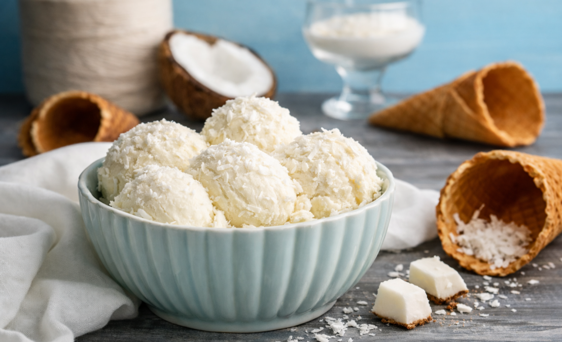 Homemade Coconut Ice Cream