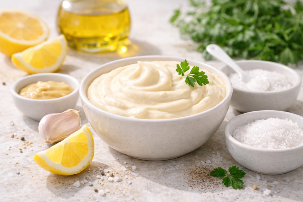 Let's make mayonnaise sauce (without eggs) Let's make mayonnaise sauce (without eggs)