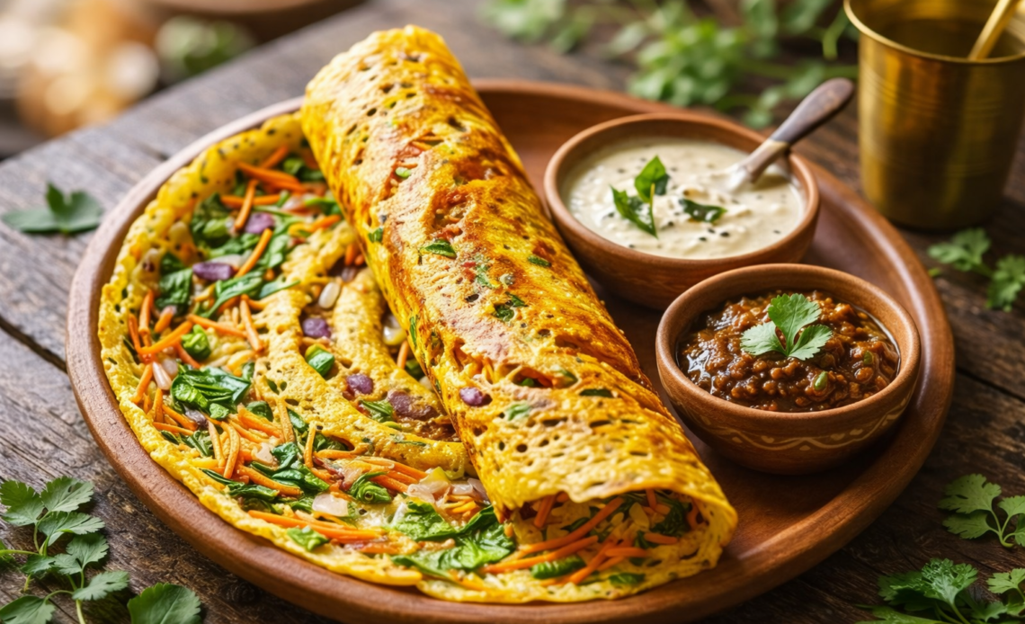 Healthy Veggie Masala Dosa Recipe – Crispy Vegetable Dosa for a Light Dinner