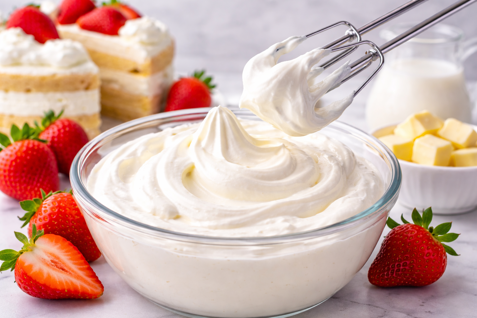 Make Whipping Cream at Home - 2 Ingredients