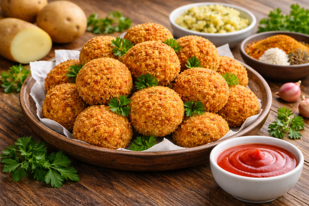 Easy Crispy Golden Potato Cutlets